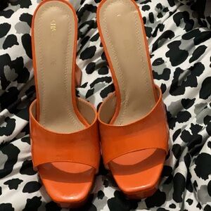 Orange Women's Slide Sandals